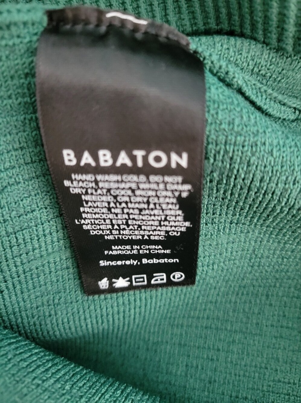 Babaton Sculpt Knit Squareneck Minimalist Mini Dress Green Small Aritzia - Picture 8 of 8